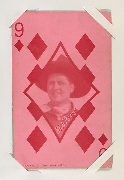 Bob Reeves from Western Stars Exhibit Playing Cards (W403), Exhibit Supply Company, Commercial color photolithograph 