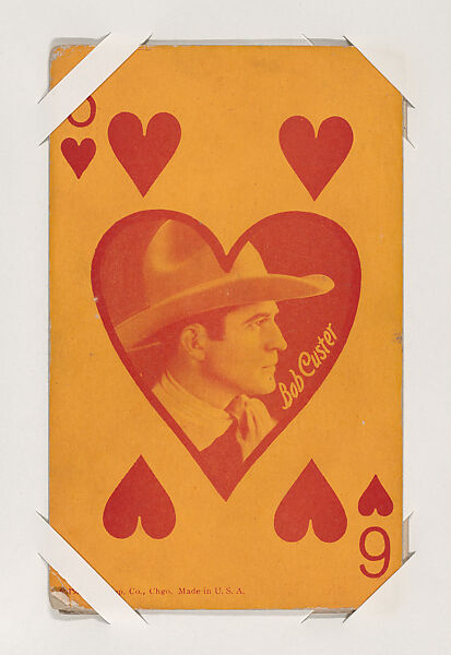 Bob Custer from Western Stars Exhibit Playing Cards (W403), Exhibit Supply Company, Commercial color photolithograph 