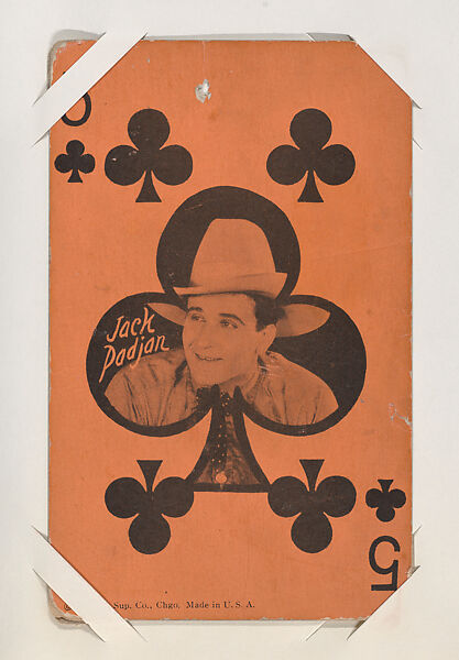 Jack Padjan from Western Stars Exhibit Playing Cards (W403), Exhibit Supply Company, Commercial color photolithograph 