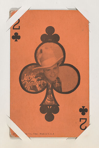 Jack Donovan from Western Stars Exhibit Playing Cards (W403), Exhibit Supply Company, Commercial color photolithograph 