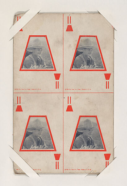 Buffalo Bill Jr. from 4 in 1 Cowboys Exhibit Cards (W413), Exhibit Supply Company, Commercial color photolithograph 