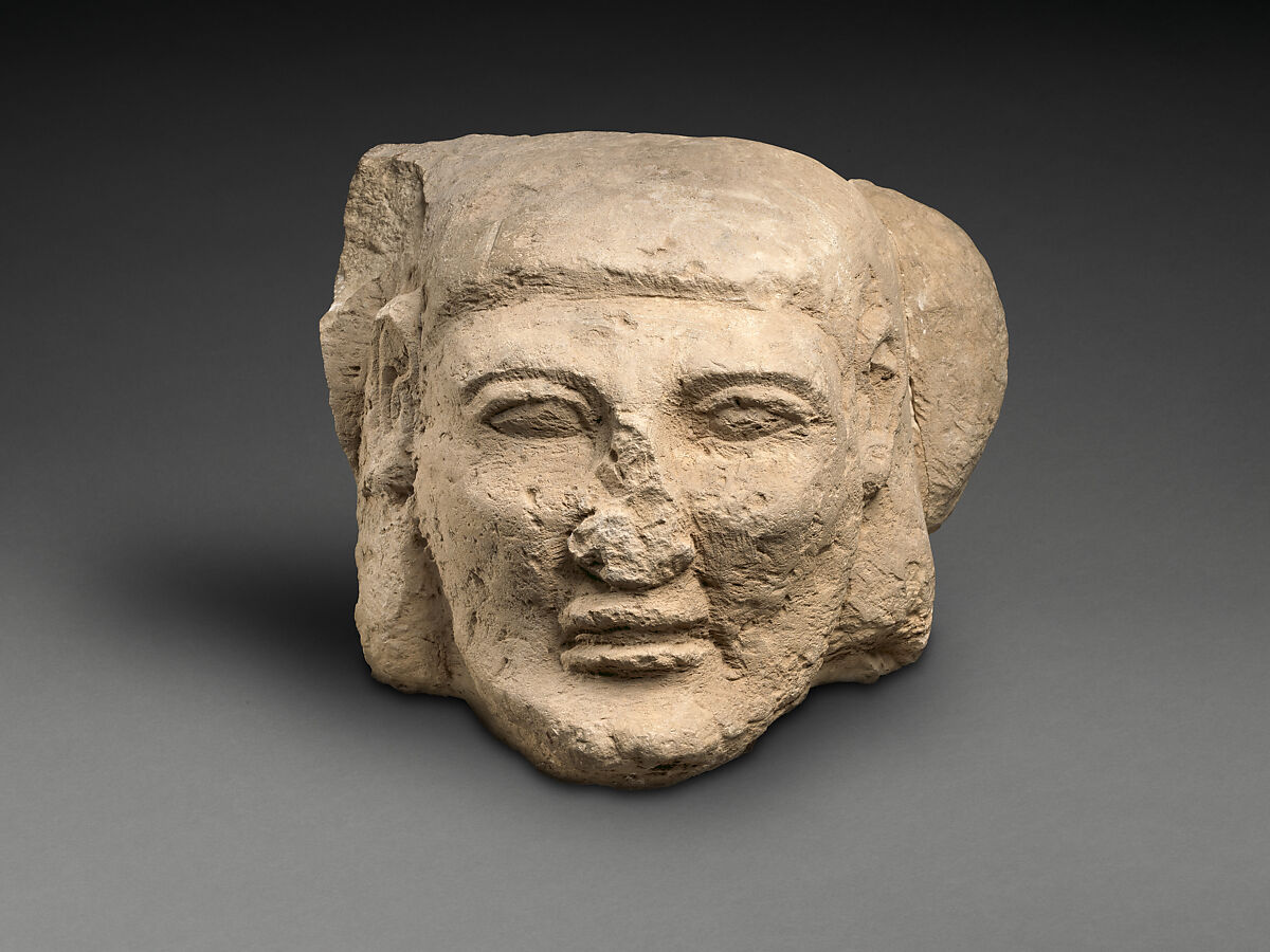 Monumental Head of a Foreigner, Limestone 