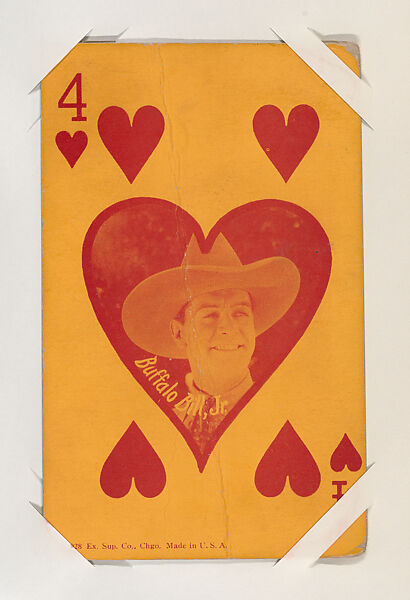 Buffalo Bill, Jr. from Western Stars Exhibit Playing Cards (W403), Exhibit Supply Company, Commercial color photolithograph 