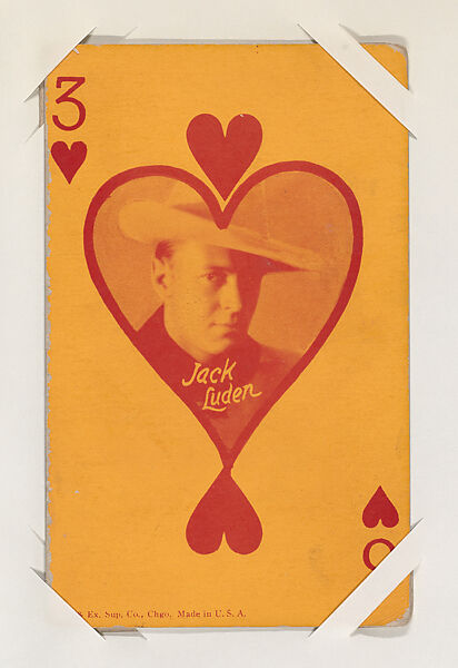 Jack Luden from Western Stars Exhibit Playing Cards (W403), Exhibit Supply Company, Commercial color photolithograph 