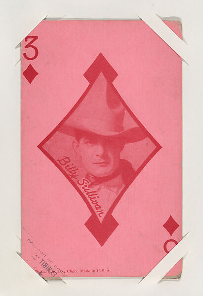 Billy Sullivan from Western Stars Exhibit Playing Cards (W403), Exhibit Supply Company, Commercial color photolithograph 
