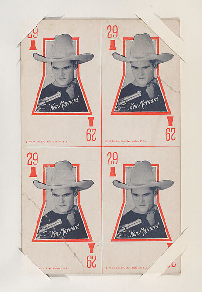 Ken Maynard from 4 in 1 Cowboys Exhibit Cards (W413), Exhibit Supply Company, Commercial color photolithograph 