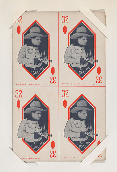 Tom Mix from 4 in 1 Cowboys Exhibit Cards (W413), Exhibit Supply Company, Commercial color photolithograph 