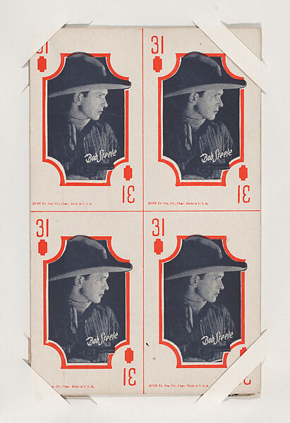 Bob Steele from 4 in 1 Cowboys Exhibit Cards (W413), Exhibit Supply Company, Commercial color photolithograph 