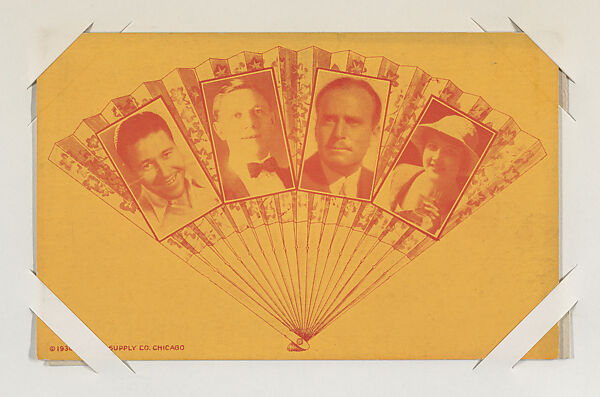 Movie Stars Exhibit Fan (W403), Exhibit Supply Company, Commercial color photolithograph 