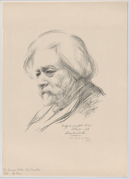 Portrait of the Norwegian Artist, Nils Bergslien, Mons Breidvik (Norwegian, Brekke 1881–1950 Kvam), Lithograph 