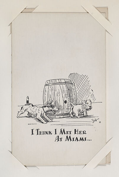 I Think I Met Her At Miami... from Exhibit Comics Cards (W431), Commercial photolithograph 