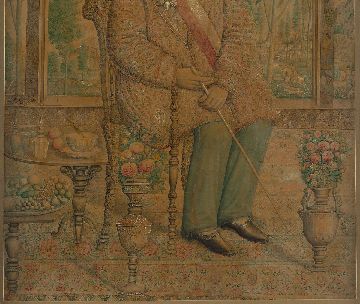 Portrait of Mirza 'Ali Asghar Khan (Amin al-Mulk, Amin al-Sultan, Atabeg-i Azam), Isma'il Jalayir (Iranian, active ca. 1858–81), Opaque watercolor on paper