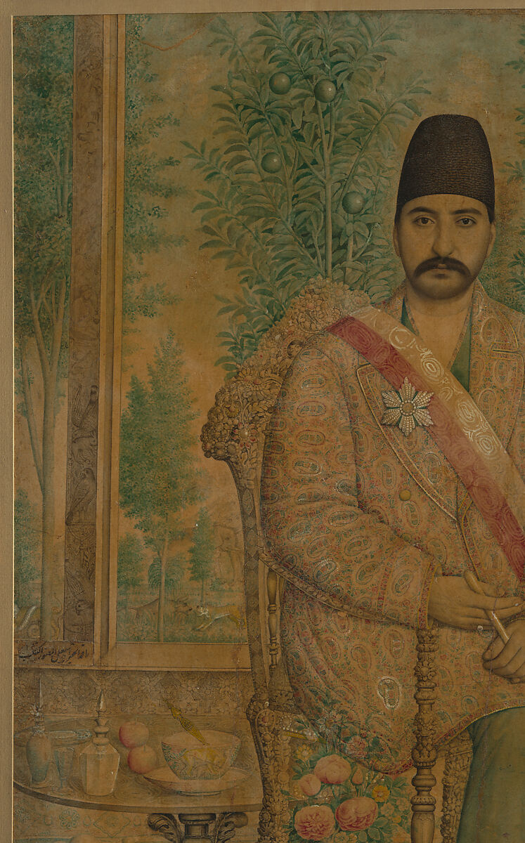 Portrait of Mirza 'Ali Asghar Khan (Amin al-Mulk, Amin al-Sultan, Atabeg-i Azam), Isma'il Jalayir (Iranian, active ca. 1858–81), Opaque watercolor on paper