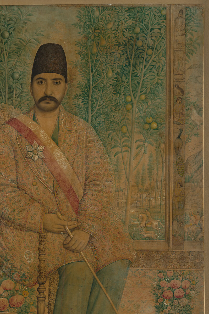 Portrait of Mirza 'Ali Asghar Khan (Amin al-Mulk, Amin al-Sultan, Atabeg-i Azam), Isma'il Jalayir (Iranian, active ca. 1858–81), Opaque watercolor on paper