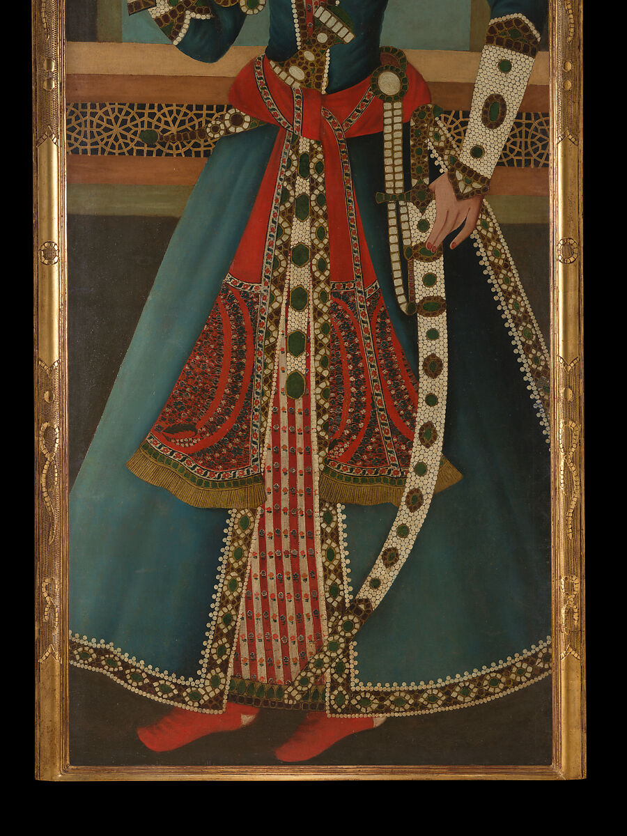 Prince Holding a Falcon, Oil on canvas