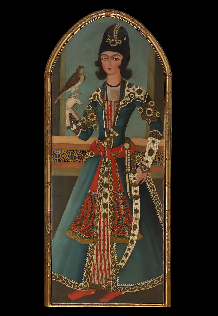 Prince Holding a Falcon, Oil on canvas 