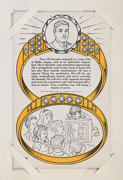 You will become engaged from Exhibit Fortunes (W432), Exhibit Supply Company, Commercial color photolithograph 