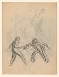 Preparatory sketch for paintings depicting the history of the Crown of the Andes, Gordon E. Paxson (American, 1915–1954), Graphite and watercolor on paper, American