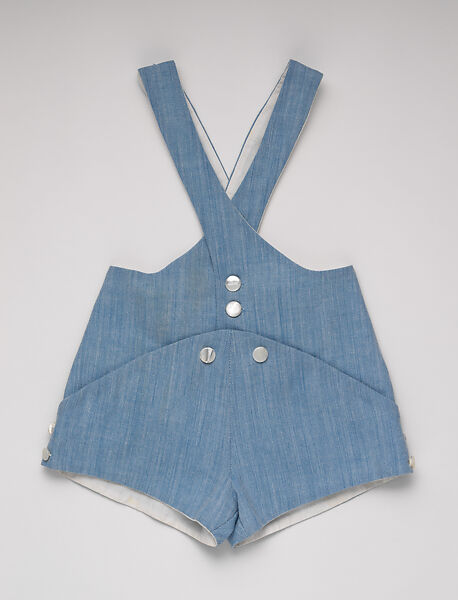 Playsuit, Charles James (American, born Great Britain, 1906–1978), cotton, mother-of-pearl, metal, American