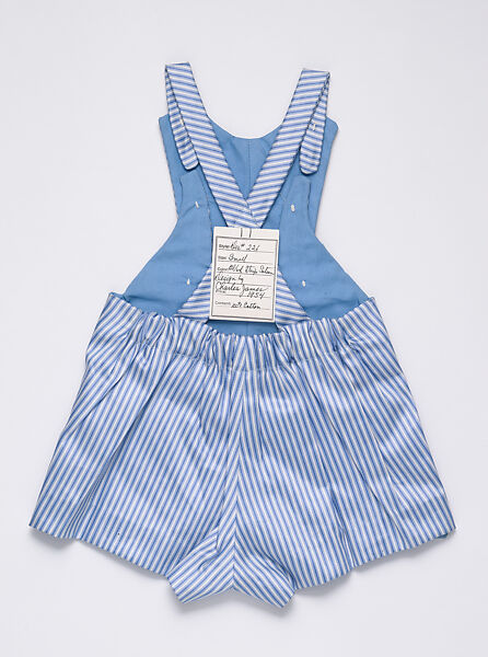 Playsuit, Charles James (American, born Great Britain, 1906–1978), cotton, mother-of-pearl, American