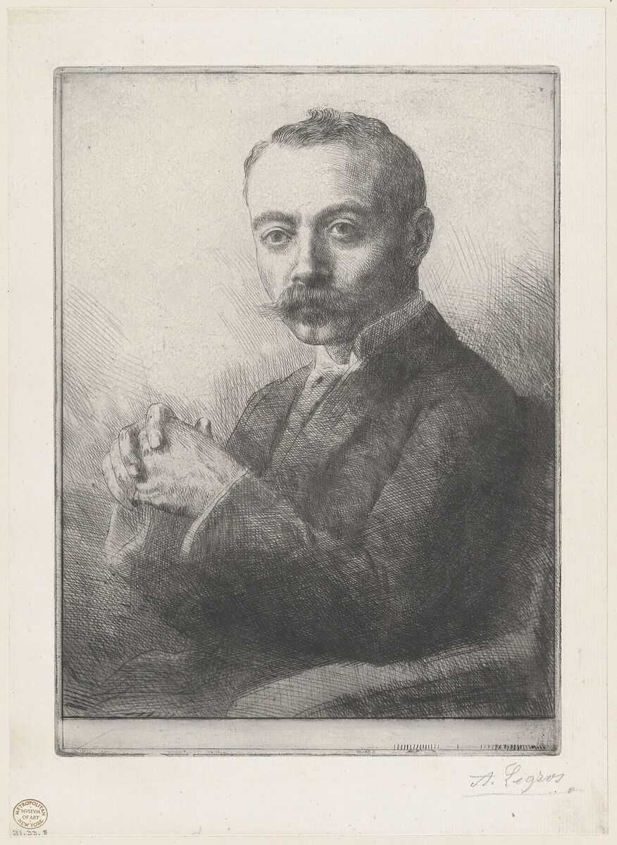 Portrait of Edward D. Adams, Alphonse Legros (French, Dijon 1837–1911 Watford, Hertfordshire), Drypoint and etching; third state of three 