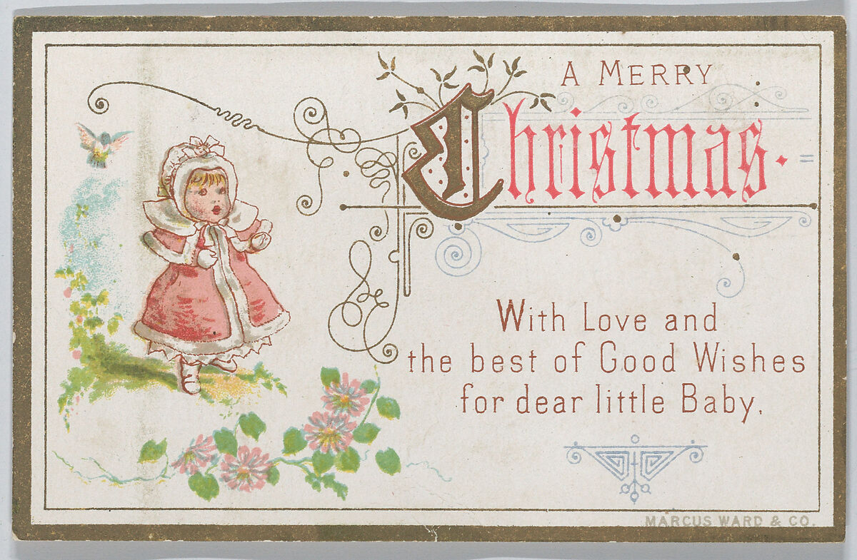 Valentine, Anonymous, White card,  chromolithography 