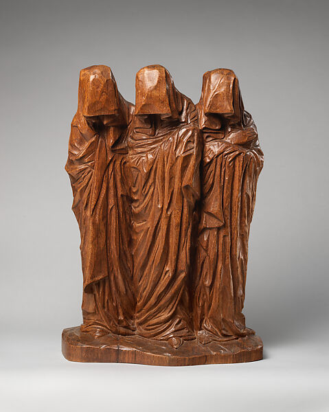 Les saintes femmes au tombeau (Three Holy Women at the Tomb), George Minne (Belgian, Ghent 1866–1941 Sint-Martens-Latem, Belgium), Varnished oak, Belgian 
