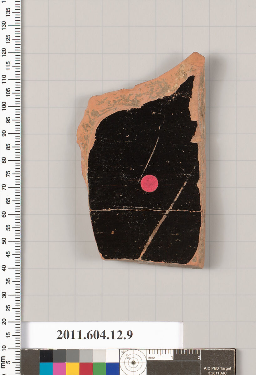 Terracotta fragment of a krater (deep bowl), Terracotta, Greek, South Italian, Apulian