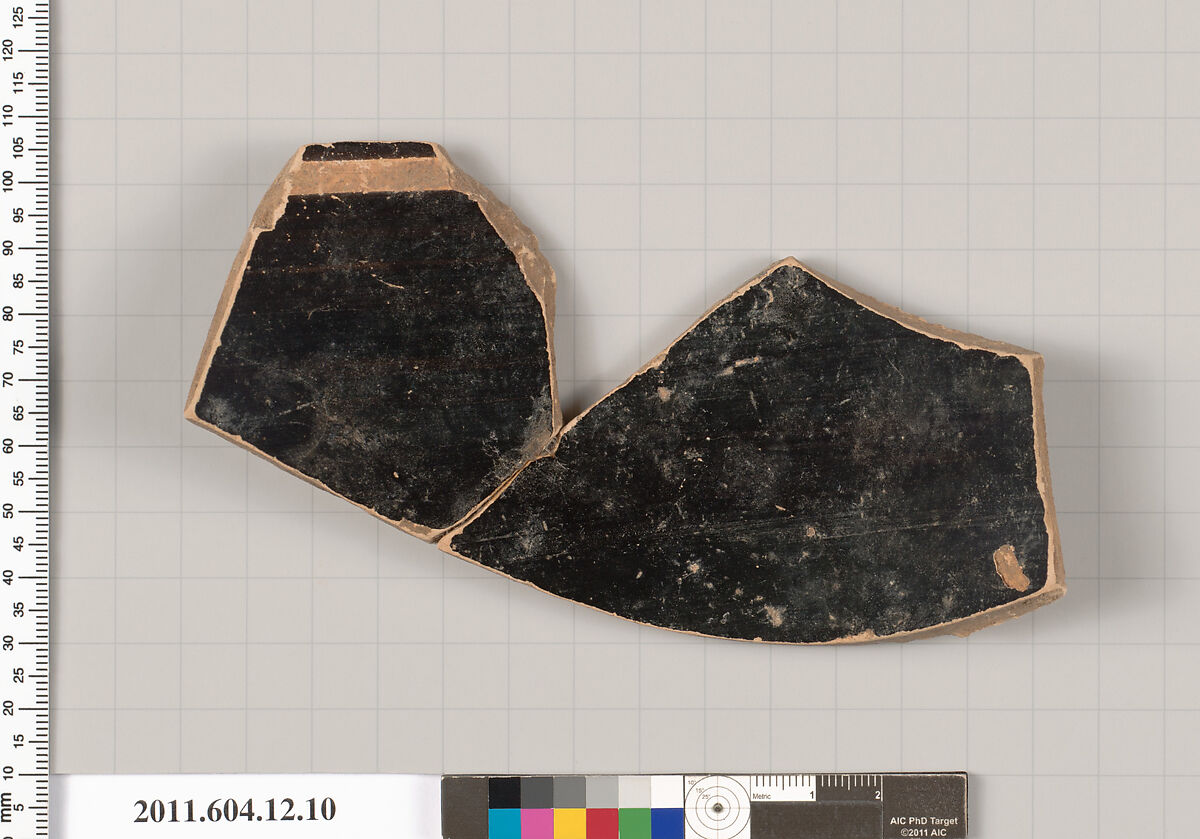 Terracotta fragment of a krater (deep bowl), Terracotta, Greek, South Italian, Apulian