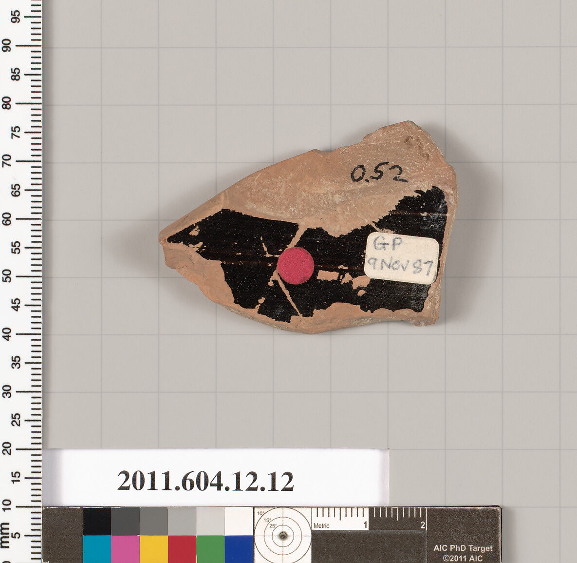 Terracotta fragment of a skyphos (deep drinking cup)?, Terracotta, Greek, South Italian, Apulian