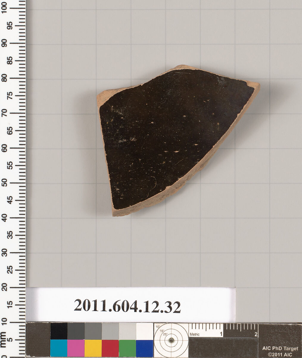 Terracotta fragment of a skyphos (deep drinking cup)?, Terracotta, Greek, South Italian, Gnathian