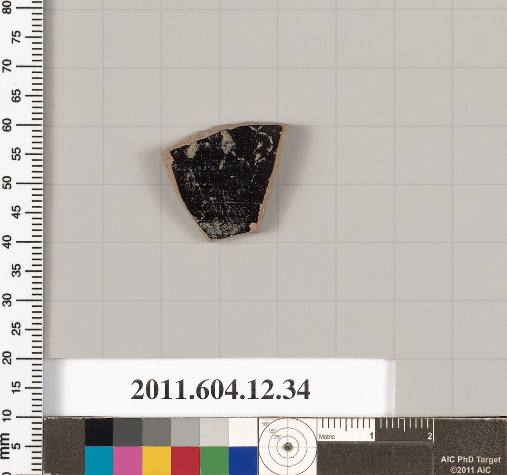 Terracotta fragment of a skyphos (deep drinking cup)?, Terracotta, Greek, South Italian, Gnathian