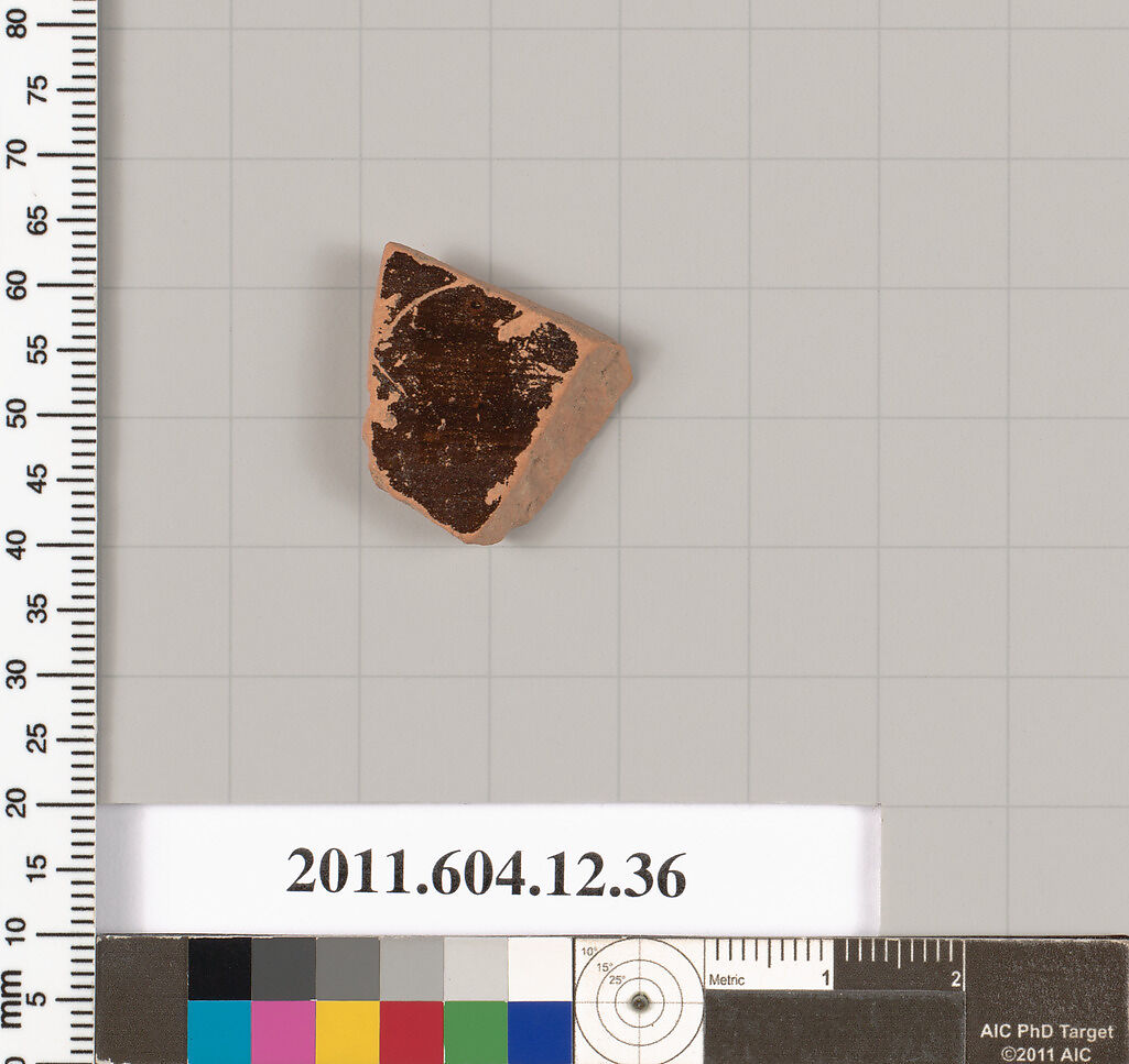 Terracotta fragment of an open shape (deep drinking cup), Terracotta, Greek, South Italian, Gnathian