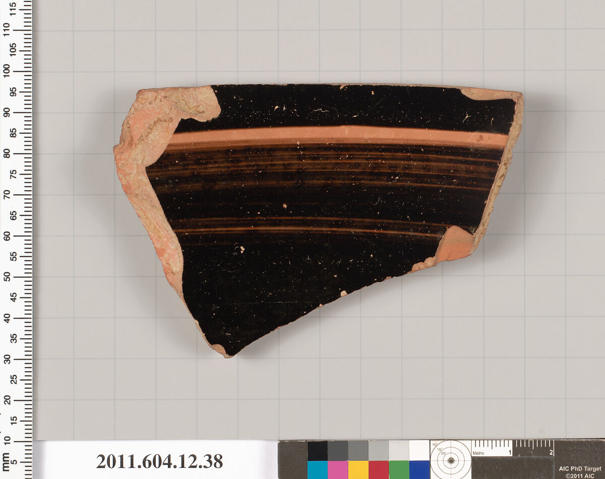 Terracotta fragment of a krater (deep bowl), Terracotta, Greek, South Italian, Lucanian