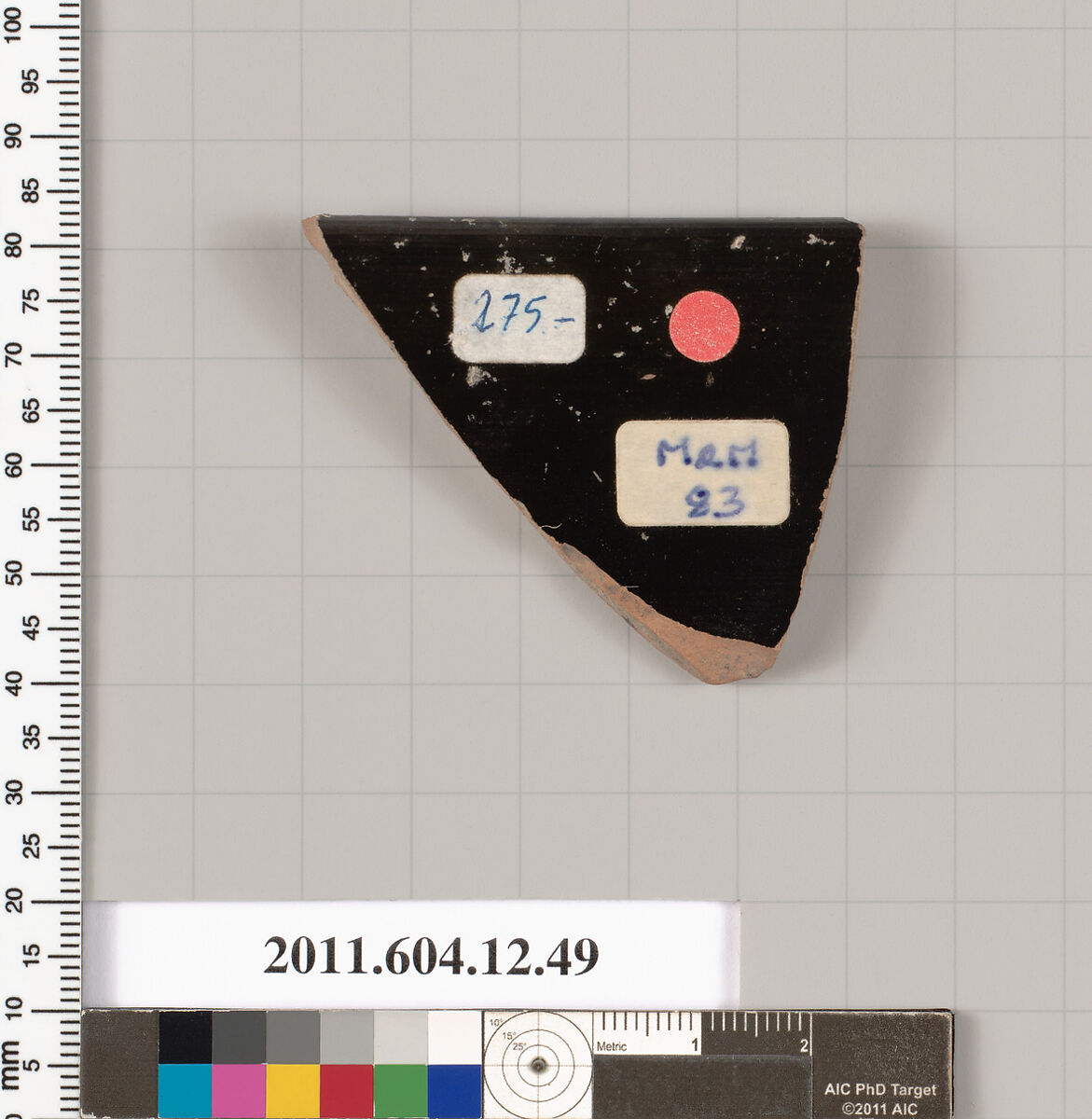 Terracotta rim fragment of a skyphos (deep drinking cup), Terracotta, Greek, South Italian