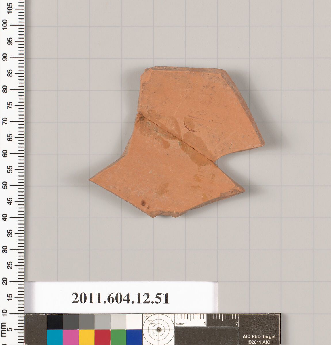 Terracotta fragment of a closed shape, Terracotta, Greek, South Italian