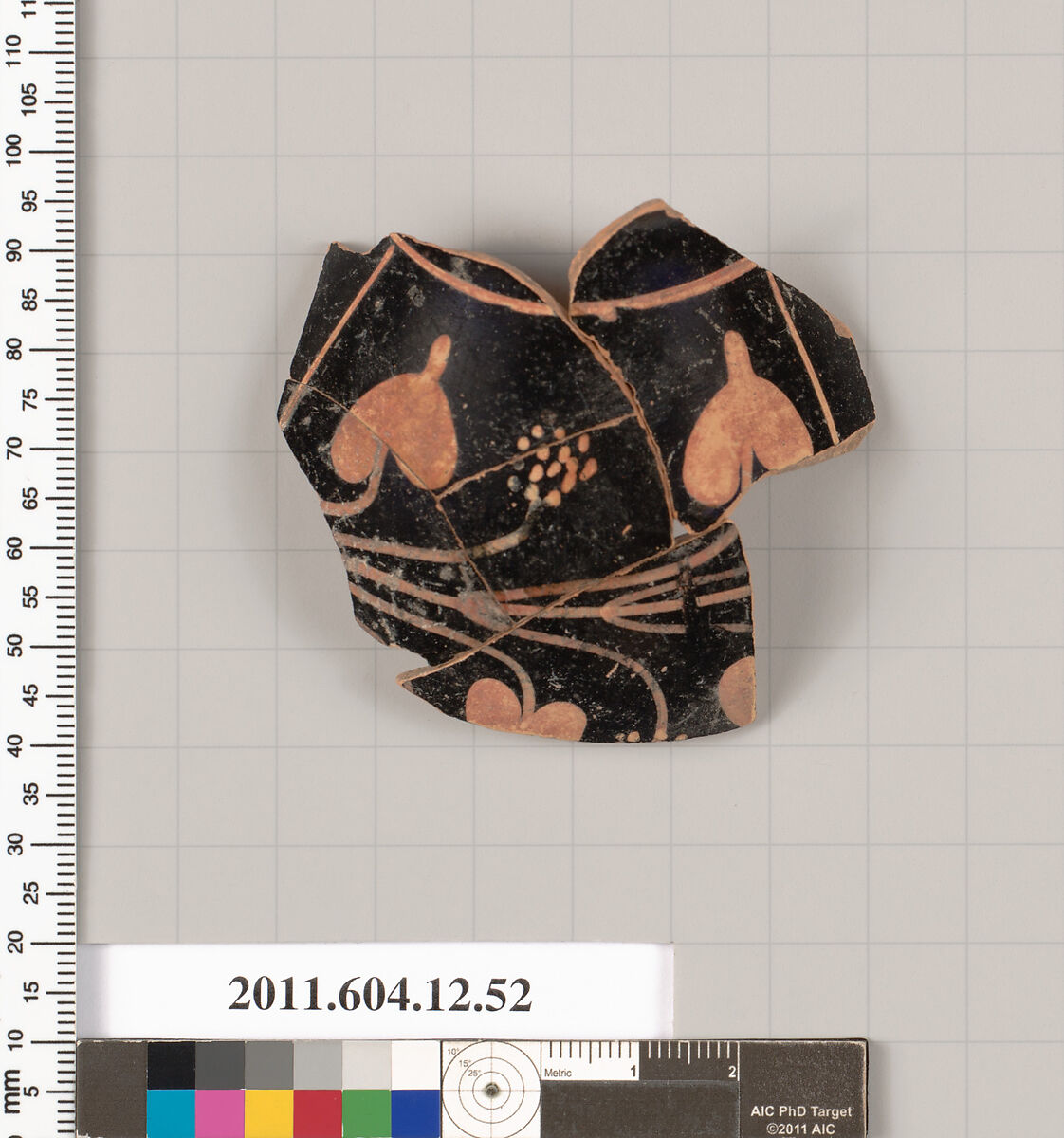 Terracotta fragment of a chous (jug), Terracotta, Greek, South Italian 