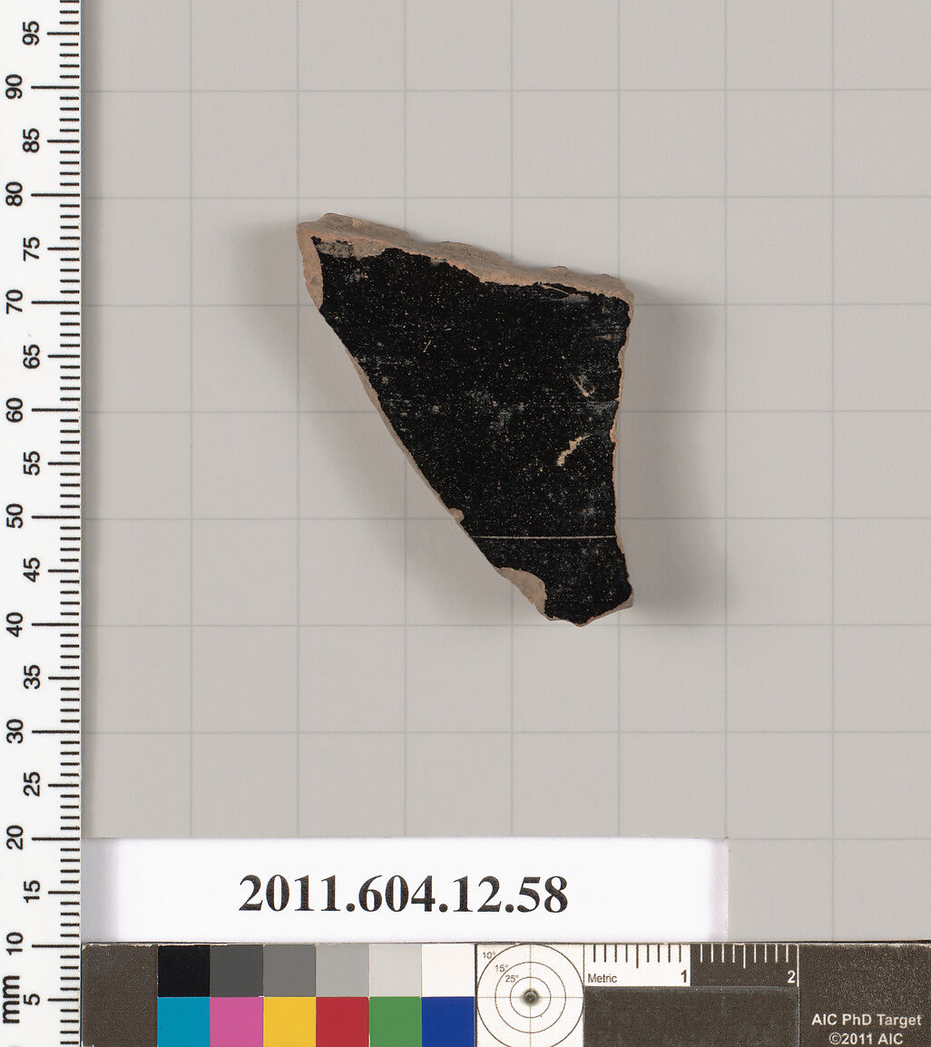 Terracotta fragment of a krater (deep bowl), Terracotta, Greek, South Italian?