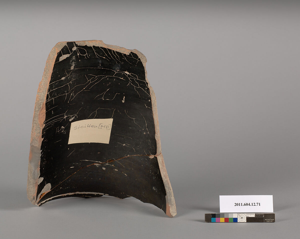 Terracotta fragment of a situla (bucket), Attributed as Sicilian [Martine Denoyelle], Terracotta, Greek, Sicilian