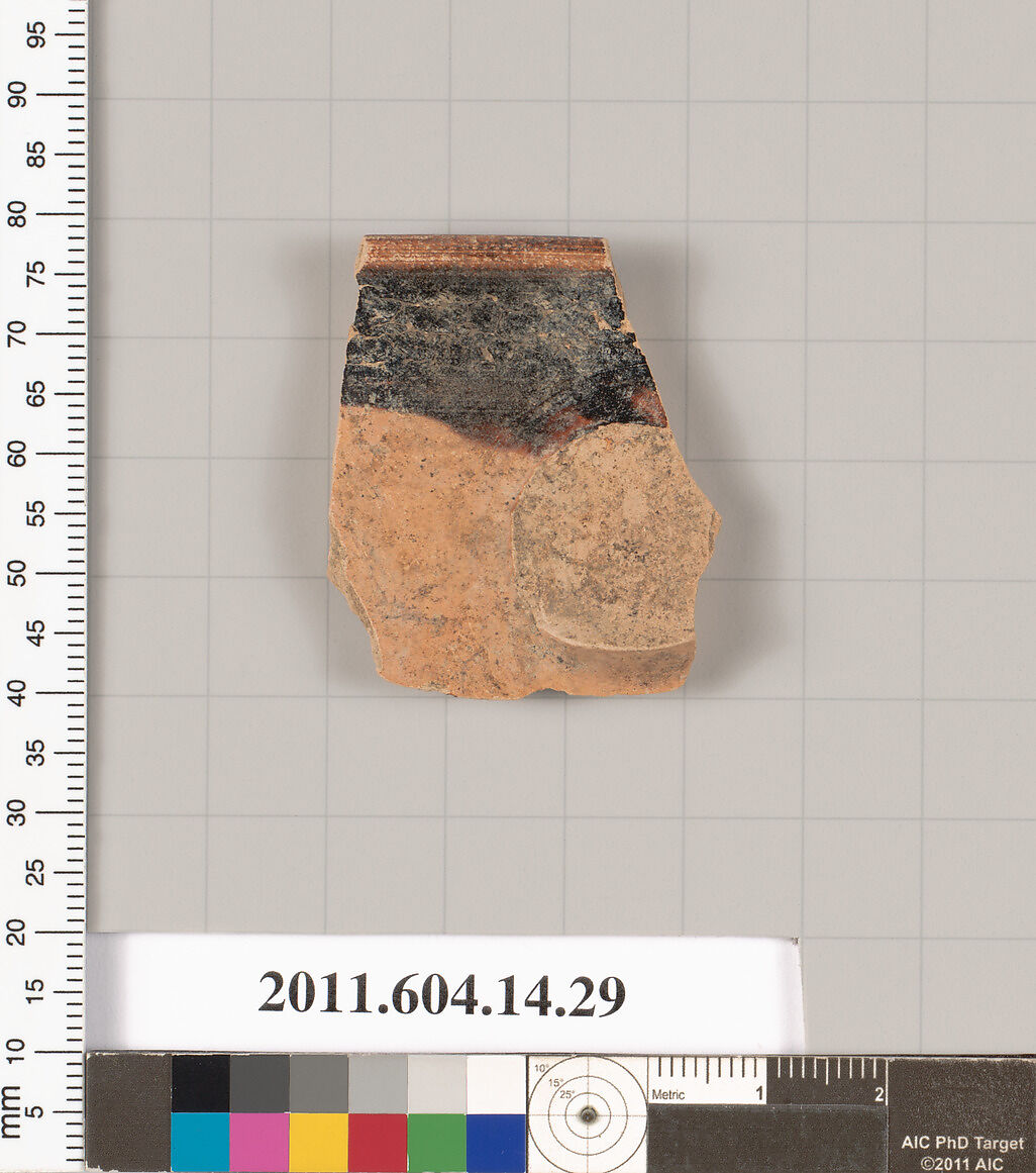 Terracotta fragment of a skyphos (deep drinking cup)?, Terracotta, Unknown fabric