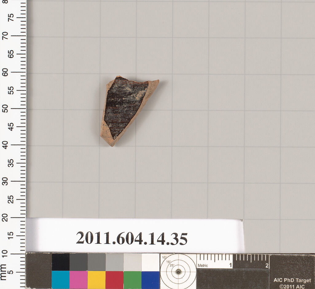 Terracotta fragment of a kylix (drinking cup), Terracotta, Unknown fabric