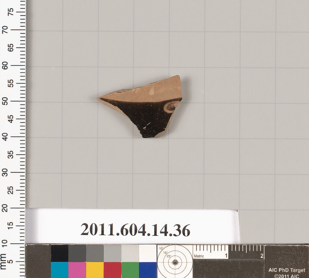 Terracotta fragment of a kylix (drinking cup), Terracotta, Unknown fabric