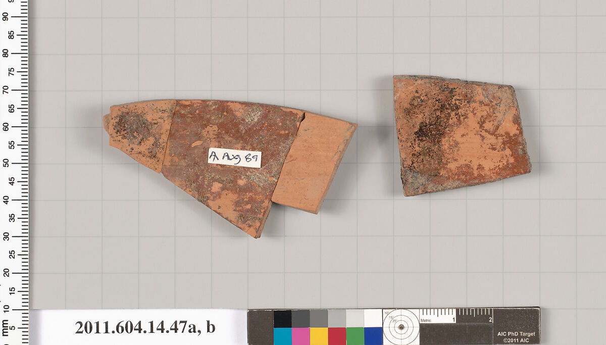 Terracotta fragments from a closed shape, Terracotta, Unknown fabric