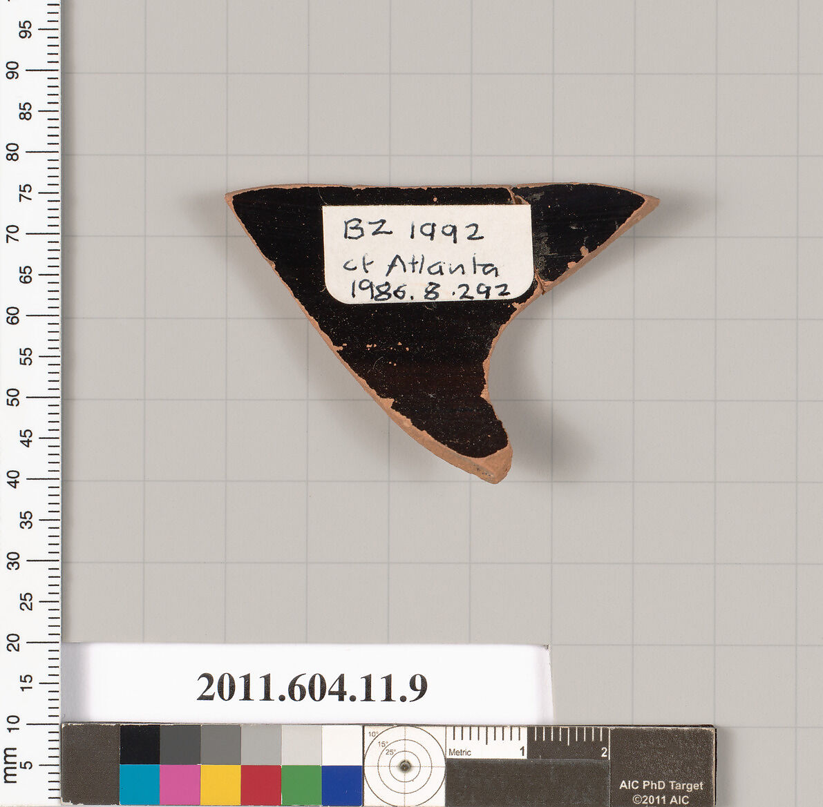 Terracotta fragment of an undetermined shape, Terracotta, Greek, Chalcidian?