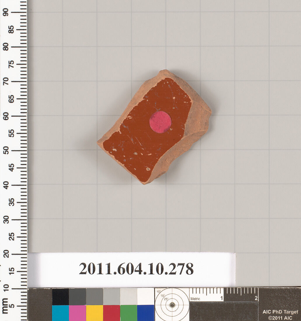 Terracotta fragment of an undetermined shape, Terracotta, Etruscan