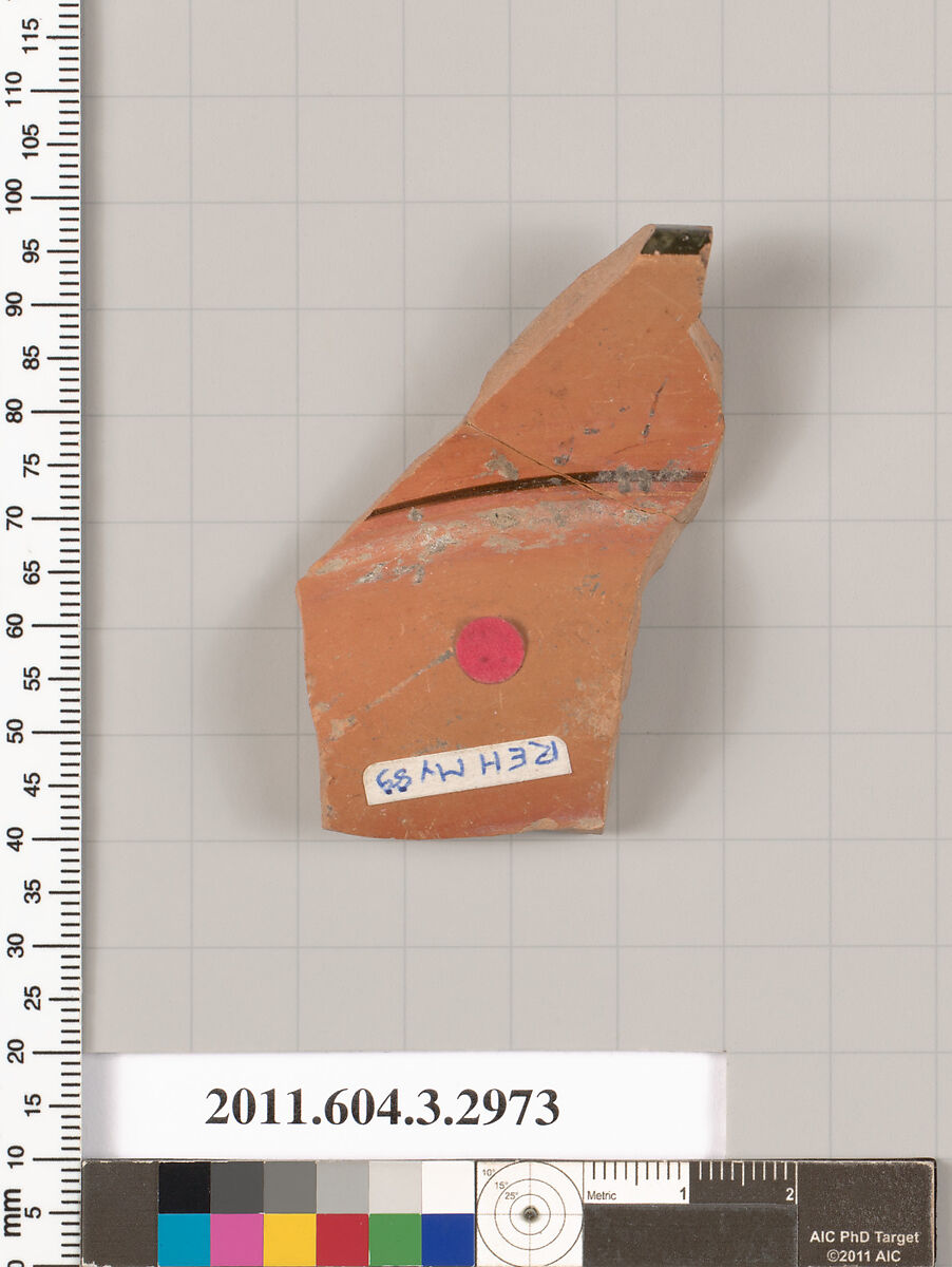 Terracotta fragment of a plate, Terracotta, Greek, Attic