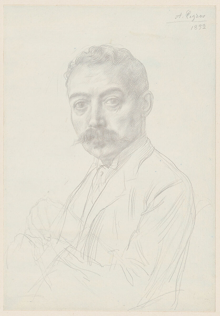 Study for the Portrait of Edward D. Adams, Alphonse Legros (French, Dijon 1837–1911 Watford, Hertfordshire), Goldpoint 