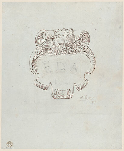 Sketch for a Nameplate for Edward D. Adams