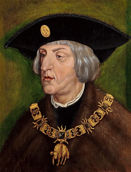 Maximilian I, Holy Roman Emperor, Workshop or follower of Albrecht Dürer (German, Nuremberg 1471–1528 Nuremberg), Oil on linden panel, German 