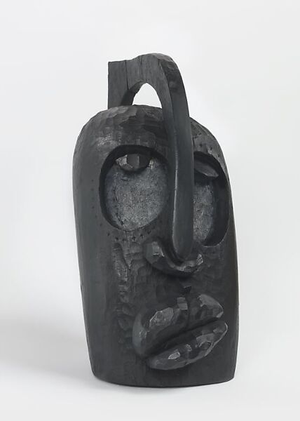 Jug Head I, Jack Whitten (American, Bessemer, Alabama 1939–2018 New York), Black stained American elm with black shoe polish patina 